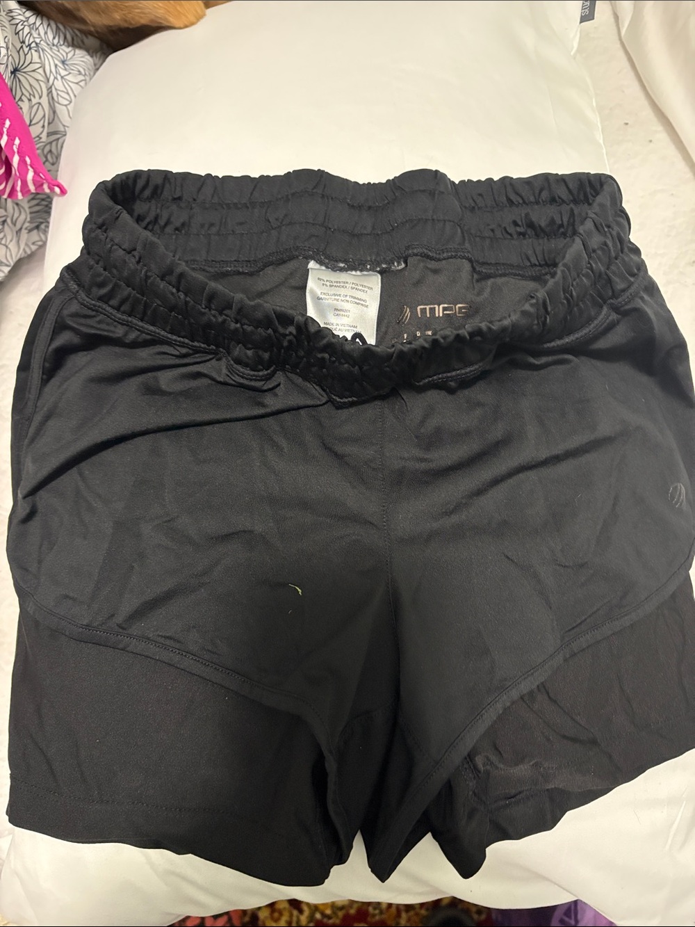 MPG Black Women's Athletic Layered Shorts